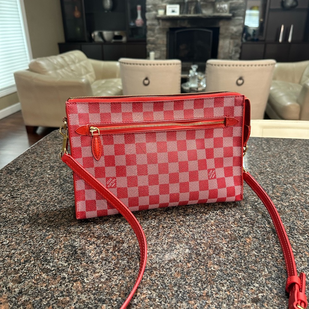 Louis Vuitton Damier Couleurs Modul Bag in red